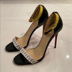 CHRISTIAN LOUBOUTIN Measuring Tape Ankle Strap 39